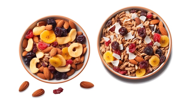 desayuno saludable frutos secos y granola bowl isola