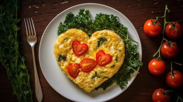 Desayuno tradicional con huevos Ilustración AI GenerativexA