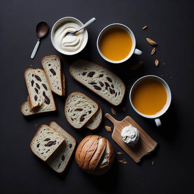 Foto un desayuno vibrante para comenzar bien el día