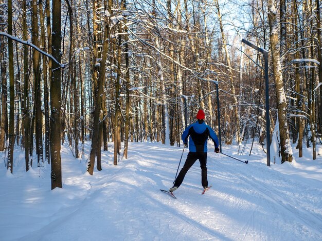 Descanso activo en invierno Esquí de fondo Esquí Ejercitar los músculos de todo el cuerpo Aire libre