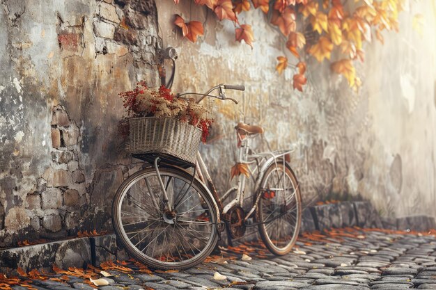 Un descanso de bicicletas antiguas