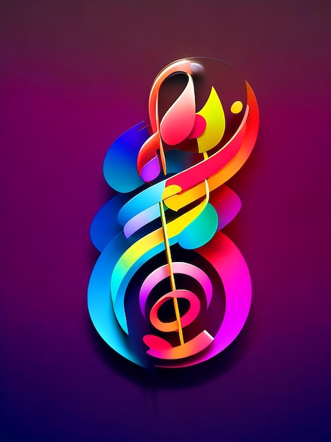 Descarga de diseño de logotipo de música colorida