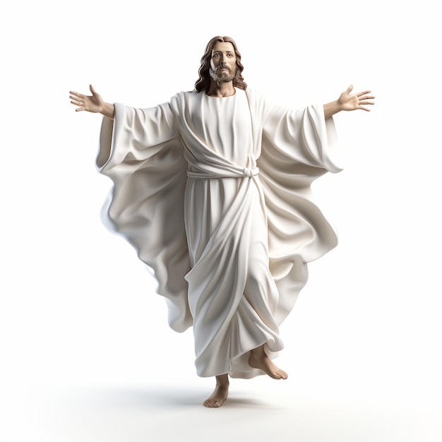 Descarga gratis 3d imagen de Jesús movimiento gracioso y figuras elegantes