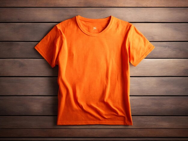 Descarga de la plantilla de maquillaje de camiseta naranja de alta calidad