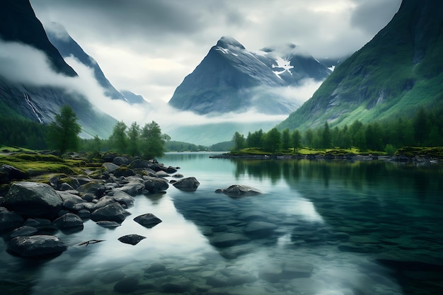 Descobrindo a Noruega majestade fotografia de paisagem da Noruega