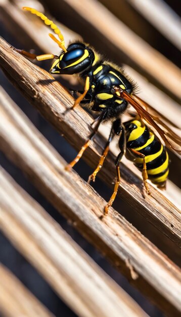 Foto descobrindo o mundo das vespas compreendendo seu papel como predadores, polinizadores e incômodos na natureza