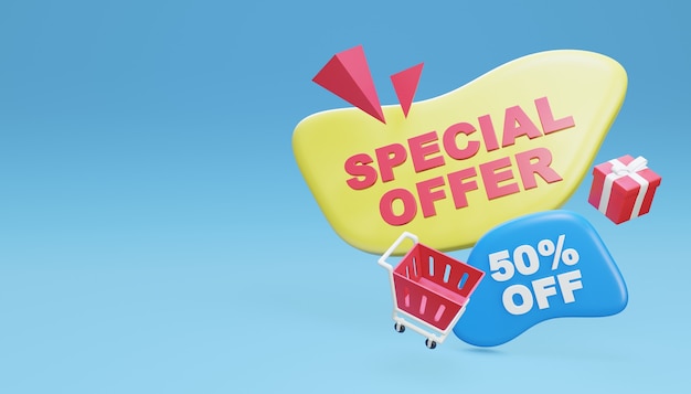 Desconto de oferta especial 3D Render