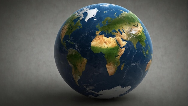 Descripción completa del entorno de un solo globo terrestre en 3D