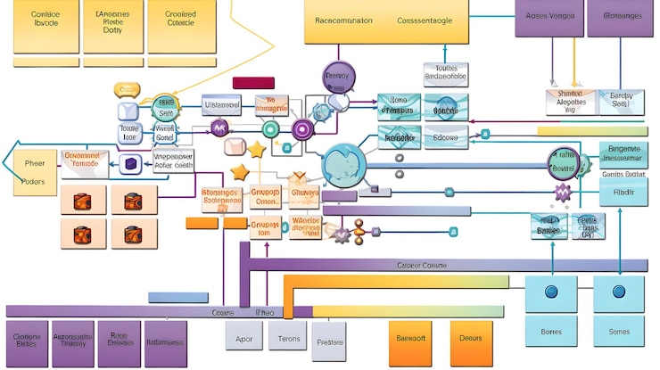 Foto descripción en profundidad del diagrama de flujo del sistema de software en ciencias de la computación