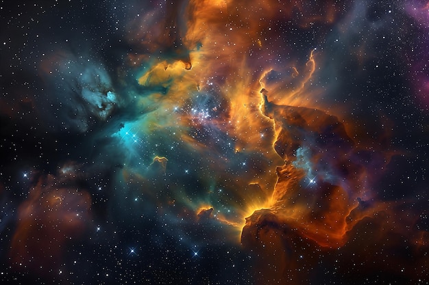 Foto descubra a beleza fascinante da nebulosa estelar