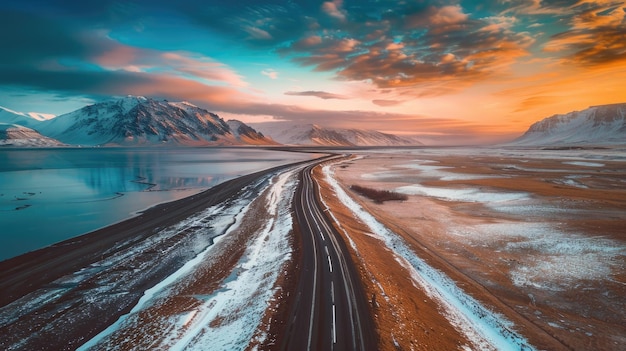 Descubra la belleza de Islandia con una carretera panorámica que serpentea a través del impresionante paisaje natural