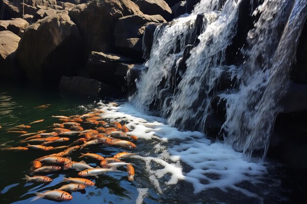 Foto descubra el encantador pez de antimonio de la cascada de tam nang en el impresionante 32 ar