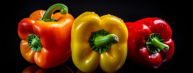 Foto descubra la impresionante diversidad de colores en nuestra colección de pimientos frescos