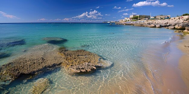 Foto descubra otranto un destino de vacaciones costera italiana con aguas cristalinas en puglias salento