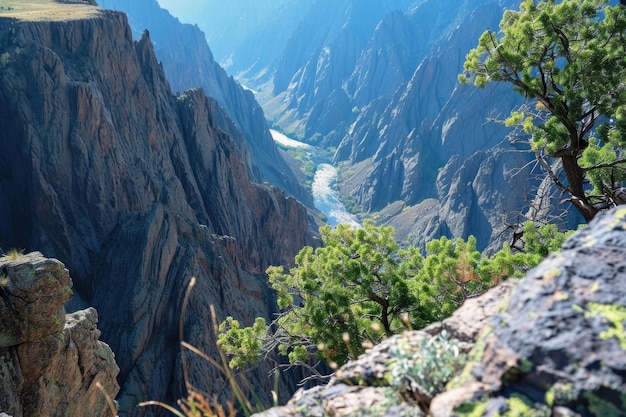 Descubriendo la incomparable belleza del Cañón Negro del Parque Nacional Gunnison Un cañón negro profundo