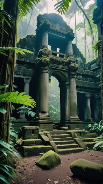 Descubrimiento de ruinas tropicales