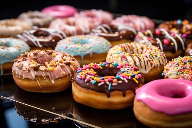 Desejos de doces satisfeitos com donuts