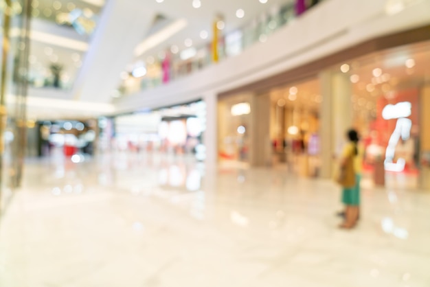 desenfoque abstracto y centro comercial de lujo desenfocado y tienda minorista para el fondo