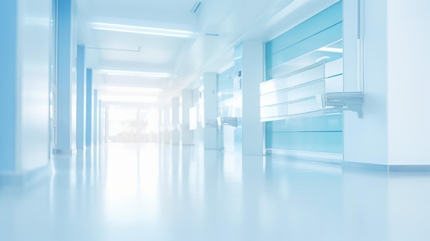 Desenfoque abstracto hermoso interior de hospital y clínica