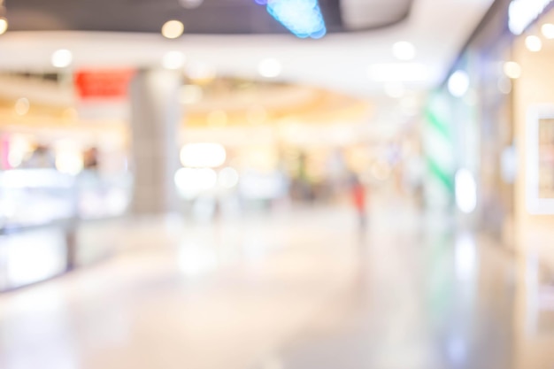 Desenfoque abstracto personas en el fondo del centro comercial