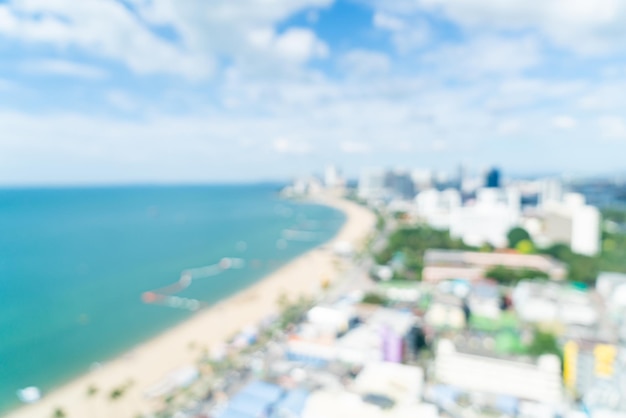 Desenfoque abstracto vista del horizonte de la ciudad de Pattaya en Tailandia