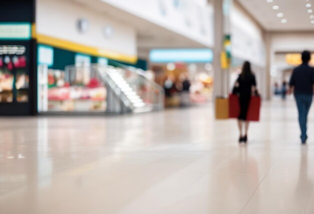 Foto desenfoque de fondo abstracto del centro comercial