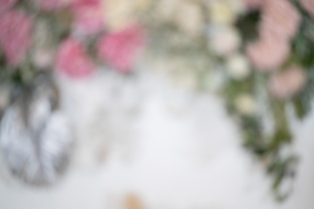 Foto desenfoque de fondo de flores, fondo colorido, rosa fresca, boda de fondo, ramo de flores