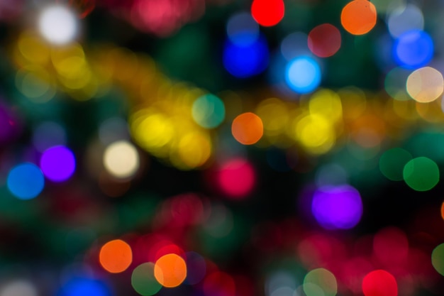 Desenfoque de luz luces de navidad bokeh multicolor