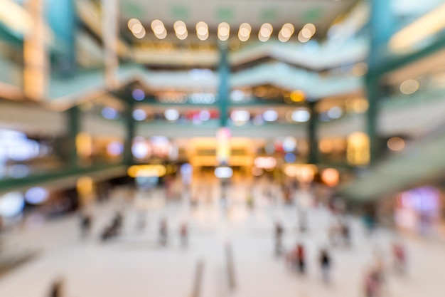 Desenfoque de vista del centro comercial