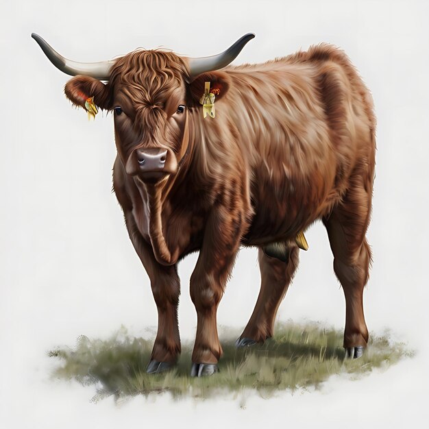 Desenhando um animal de gado Devon inteiro gerado por IA