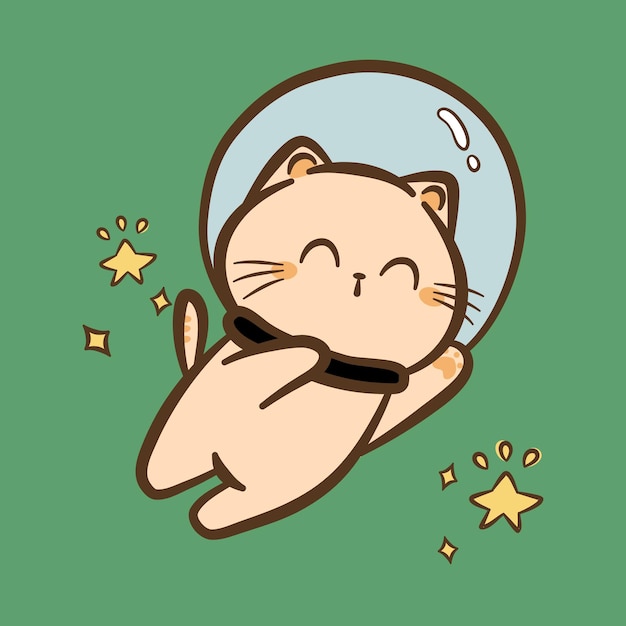 Desenhar à mão o caractere de desenho animado do Gato e do Coelho no fundo de cor