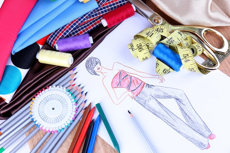Foto desenhista de moda em close