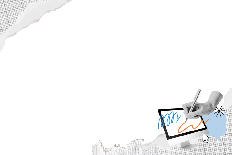 Foto desenhista gráfico mão png borda remix criativo fundo transparente