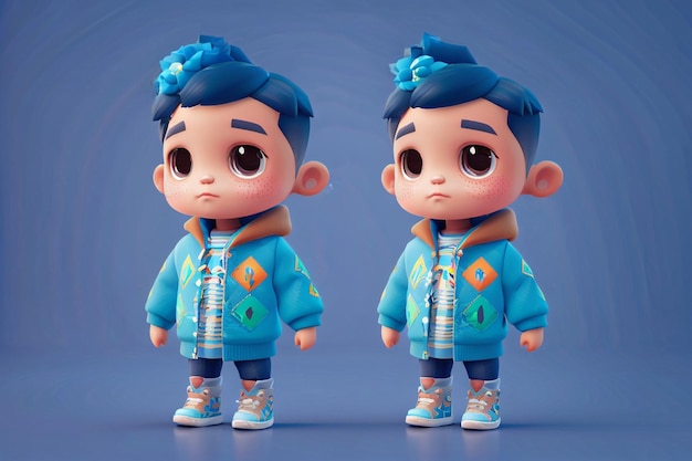 Desenho 3d de personagem masculino