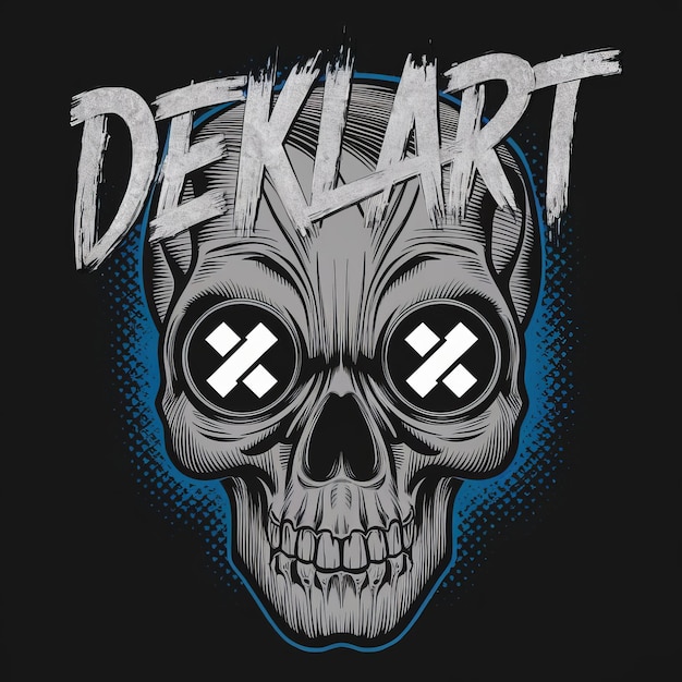 desenho à mão Streetwear Vibes crânio ilustração de design de camiseta