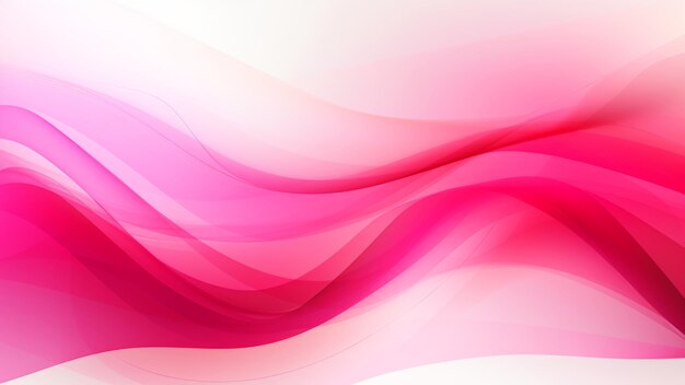 Foto desenho abstrato de ondas rosa quente transparentes com curvas suaves e sombras suaves