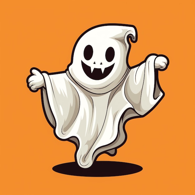 Foto desenho animado de um fantasma