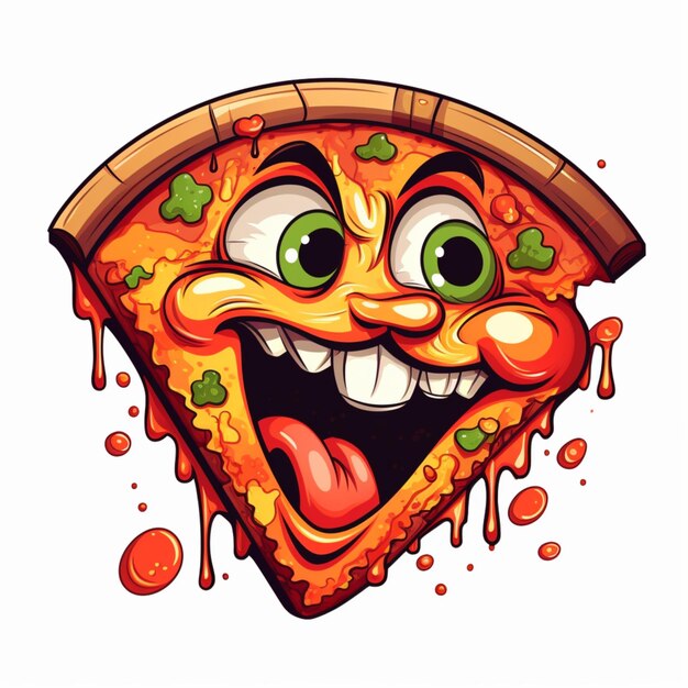 desenho animado do logotipo da pizza