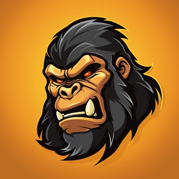 desenho animado do logotipo do gorila