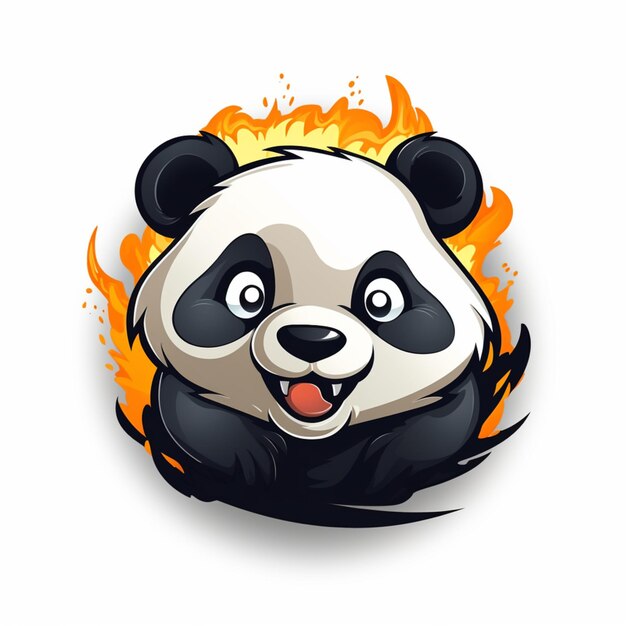 desenho animado do logotipo do panda