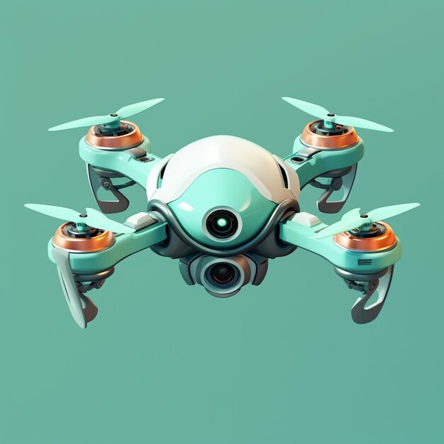 desenho animado drone 3d