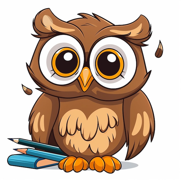 Foto desenho animado em 3d optimistic owl