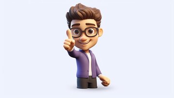 Ícone 3d Pessoas Kawaii Desenho De Um Homem Sorridente Balançando a Mão.  Retrato Brilhante De Um Fundo Isolado De Personagem Adole Imagem de Stock -  Ilustração de isolado, fundo: 273408253