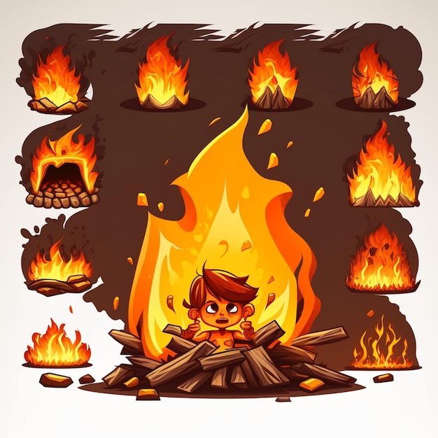 Desenho animado Set Fire