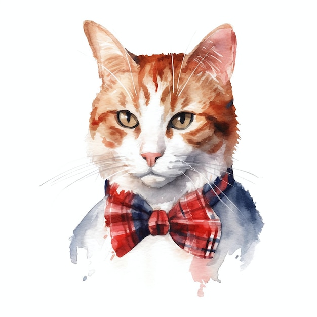 Desenho Aquarela de Gato