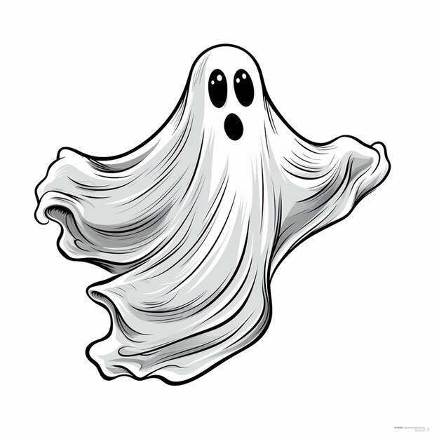 Desenho de Fantasma assustador pintado e colorido por Usuário não