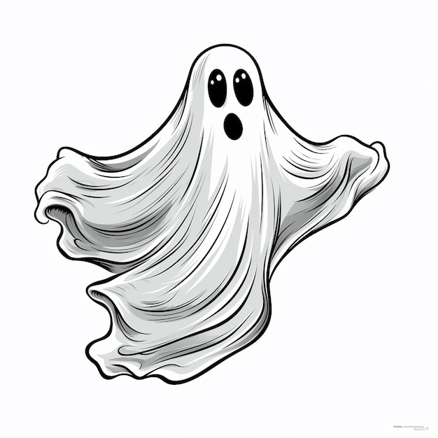 Desenho de fantasma de halloween