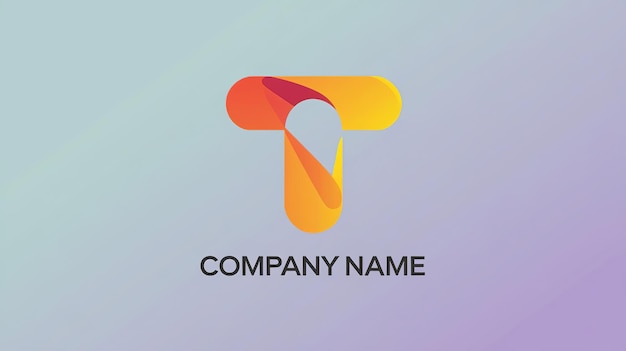 Desenho colorido do logotipo T