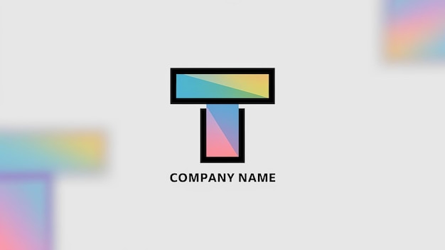 Desenho colorido do logotipo T