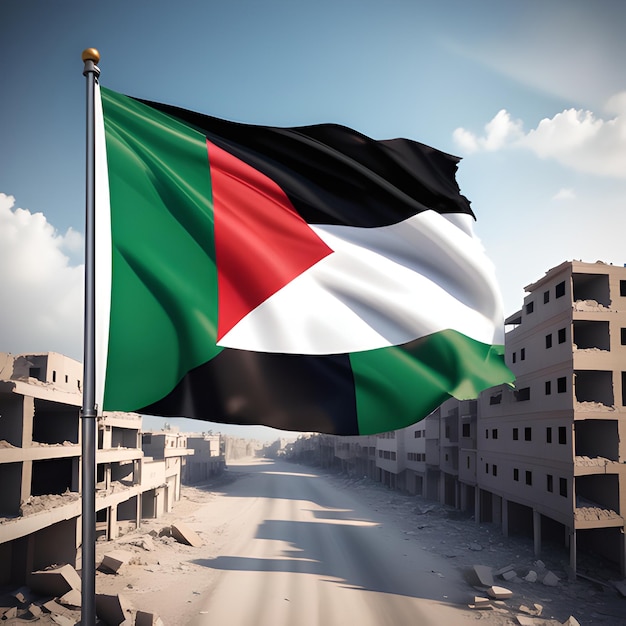 Desenho da bandeira da Palestina